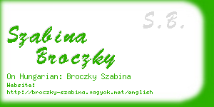 szabina broczky business card